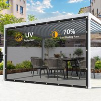 Przezroczyste plandeki Wytrzymała ochrona przed promieniowaniem UV Wodoodporna półprzezroczysta osłona przeciwsłoneczna Plandeka PVC do szklarni Patio Ogród Ganek Pawilon