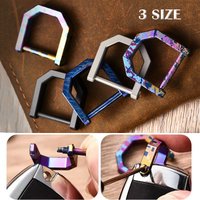3 Sizes High Quality Colorful Titanium Alloy D Bow Staples Buckles Shackle Key Ring Keychain Hook Outdoor Bracelet Buckle Horses