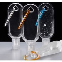 1-10pcs Empty Hand Sanitizer Travel Bottle Holder Hook Keychain Carriers Flip Cap Reusable Portable 30ml 50ml Empty Bottles