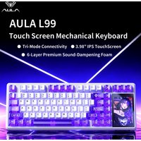 AULA L99 Mechanical Keyboard Touch Screen Bluetooth Wireless Tri-mode Gaming Laptop Keyboard 8000mAh Raind Switch image 4