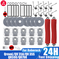 Roborock Qrevo L QV35A QV35S QR598 QR798 Parts, Main Side Brush Filter Mop Dust Bag Accessories Kit