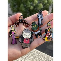 Anime Movies The Bad Guys Funny Animal Badge Lapel Pins Cartoon Enamel Brooches for Backpacks Jewelry Accessories for Kids Gift