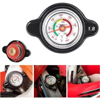 1.8 Bar High Pressure Radiator Cap 25.6Psi With Temperature Gauge For Honda Yamaha Kawasaki Suzuki Polaris Ranger Motorcycle ATV