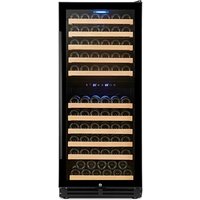 Modern Wine Bar Cabinet with Dual Zone Wine Cellar Fridge or Freestanding Glass Door Liquor Storage Refrigerator for Kitchen Bar