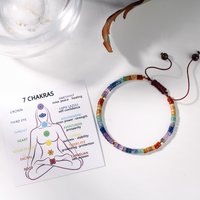 Healing Natural Stone Chakra Bracelets for Women Crystal Spiritual Anxiety Relief 7 Chakras Meditation Relaxing Gift
