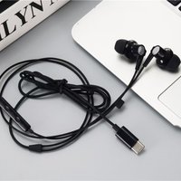 High quality cy17 USB Type-c Earphones for Samsung For huawei xiaomi Plus Mic Control Stereo In-ear Microphone Wired Headphone