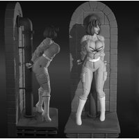 1/24 Scale Resin Figure Model Fantasy Hobby Miniatures Tied Female Journalist GK Figurine Unassembled Unpainted Free Shipping