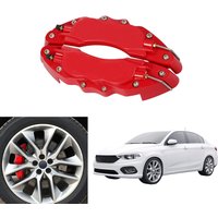 2x 14/15inch ABS Brake Caliper Cover Front/ Rear Wheel Hub Disc Brake Caliper Cover Modification Brake Caliper Cover 19*5.2*4cm