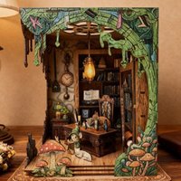 Wooden DIY miniature model, mini scene decoration, 3D study micro-scene tabletop decoration