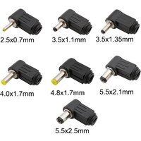 1/2/5Pcs DC Power Male Plug Welding Connector 90 Degree Right Angle 2.5x0.7 3.5x1.1 3.5x1.35 4.0x1.7 4.8x1.7 5.5x2.1 5.5x2.5 mm
