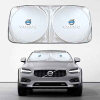 Car Windshield Sunshade Foldable Cooling Front Window Sun Shield Cover For Volvo XC60 XC90 XC40 EX30 C40 S60 V60 S90 V90 Keyring