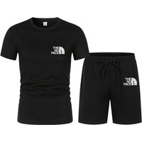 2026 summer fashion trend casual sports two-piece set trendy men's short sleeved T-shirt+shorts set
