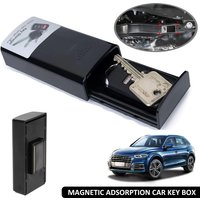 Magnetic Key Box Durable Black Plastic Key Cases with Strong Magnets Hide Key Holder Safe Emergency Key Box Anti-Rust Key Holder