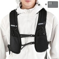 Lightweight Reflective Vest Safety Gear with Multi Pockets for Running Cycling Hiking, Secure Storage for Phone Wallet