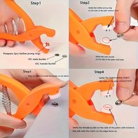 1 Set with 50Pcs Snap Buttons & Hand Press Pliers, Stainless Steel Fastener Kit for Clothes, Hats & Bags, DIY Installation Hand