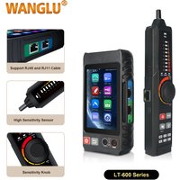WANGLU 4" Touch Screen UTP Cable Tester PoE VFL OPM TDR Level Meter Test IP Search Scan Tracer in one Network Cable Tool
