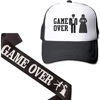 Bachelor Party cap sash Wedding engagement Video Gamer groom to be Just married Honeymoon travel hubby gift present Photo props