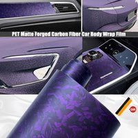 Purple Forged Carbon Wrap Vinyl Car Tint Motorcycle Vinyls Matte Accessories Auto Stickers Air-release Film Autos Wrapping Tools