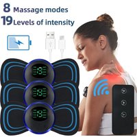 Electric Neck Massager Muscle Stimulator Low Frequency Therapy Instrument Cervical Back Joints Pain Relief Massage Patches