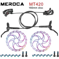 AliExpress NONE MEROCA MT420 Mountain Bike Oil Brake 160mm Disc Brake Four Piston Left Rear/Right Front Brake Bicycle Oil