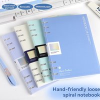 1PC Glass Sea Series Three Hole Clip Loose Leaf Notebook Detachable Notebook Available In Multiple Colors