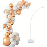 2.5m & 1.5m Free Bending Half Balloon Arch Set Balloon Arch Kit Balloon Arch Stand with Base for Wedding Birthday Party Decor