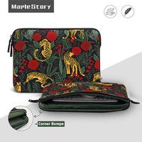 Leopard Rose Print Laptop Sleeve,13/13.6/15/15.6 inch Shockproof Computer Case,Notebook Bag for MacBook Neo/Air,Dell,HP,Lenovo