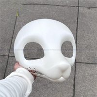 Kemono Fursuit Mask Canidae Felidae Mask Skull Furry Kig Animal The Wolf Halloween Party Woman Man Japanese Mask With Teeth