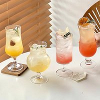 INS Juice Cup Internet Celebrity Glass Goblet Creative Beverage Milkshake Milk Tea Fruit Cup Glass Shot Glass Mugs Coffee Cups