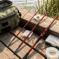 M Tone Fishing Rod Fishing Rod 4 Sections Lightweight Portable Fishing Gear for Freshwater And Saltwater