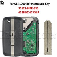 Zz 35121-MKR-335 433MHZ 47CHIP motorcycle smart key For Honda motorcycles CBR1000-RR Fireblade 2020+