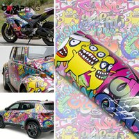 Car Wrapping Film Graffiti Painting Film Vehicle Decoration Motorcycle Helmets Automotive Vinyl for Motorcycle Cartoon Films
