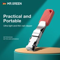 MR.GREEN Kompakter Nagelknipser, faltbarer Nagelschneider, Maniküre-Werkzeuge, tragbarer Fingernagelknipser mit Schlüsselanhänger, Nagelschere