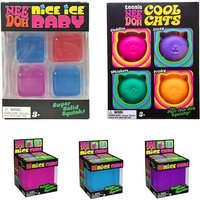4 Pack Beedoh Nice Ice Baby Teenie Squishy Nice Ice Cube Toys Super Soft Cool Cats Squish Stress Relief Fidget ADHD Sensory Toys