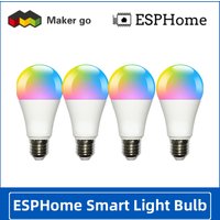 ESPHome Smart Light Bulb ESP8285 HA E27 9W WiFi LED Lamp Bulbs Works With Home Assistant