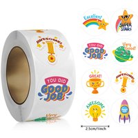 100-500pcs Teacher Reward Sticker Motivational Phrases Stickers for School Student Classic Cute Stationery Stickers