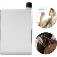 750ml Water Bottle Sports Drinking Flat Crystal Waterbottle Transparent Drinkware Plastic Kettle Portable Cup Jarra De Agua