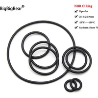 50pcs NBR O Ring Seal Gasket Thickness OD 3~80mm CS 1 2 3 4mm Oil Resistance Washer Round Shape Nitrile Butadiene Rubber Spacer