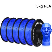 Geeetech 5 kg Standard-PLA-Filament 1,75 mm 3D-Drucker-Kunststoffmaterial, Genauigkeit 0,03 mm, mehrere Farben, passend für die meisten FDM-Drucker