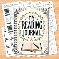 1PC Spiral Notebooks, Floral Wreath Reading Journal, for Recording Book Insights, Ideal for Passionate Book Lovers, Perfect Gift