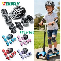AliExpress WEUPFLY 7 Pcs Kids Bike Helmet & Pads Set, Adjustable Protective Gear for Toddler Girls Boys 3-10 Years, for Biking, Skateboard, Scooter