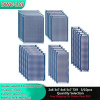 5/10PCS Blue Double-sided PCB Prototype Board 2x8/3x7/4x6/5x7/7x9cm General Circuit Board DIY Welding Project Electronic