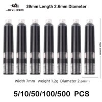 10/500 PCS JINHAO 2.6mm Fountain Pen Ink Sac Black 39mm Cartridges Refills For Hongdian Majohn Stationery School Office Supplies