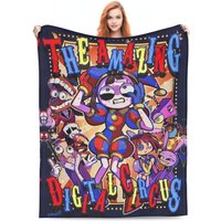 The Amazing Digital Circus Art TV Series Blankets Soft Velvet Comfort Gifts Throw Blanket Rug Piece