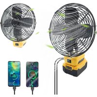 Outdoor Camping Electric Fan Floor Fan Household Desktop Table Fan For DeWalt 18V 20V Li-ion Battery DCB203 DCB204 DCB205