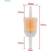 ☪Universal 5/6mm Inline Fuel Filter, Plastic Transparent Gas Filter for Motorcycle, ATV & Small Engines