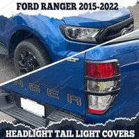 Scheinwerfer- und Rücklichtabdeckung für Ford Ranger T7 T8 2015-2022 Wildtrak XLT ABS Lampenschutzleiste Außenzubehör.