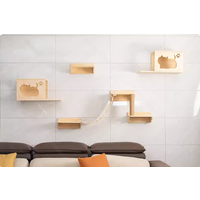 For 57cm Solid‑Wood Wall‑Mounted Cat Tunnel, Space‑Saving Pet Wall Passage, Wall‑Installed Activity Accessory for Indoor Cats