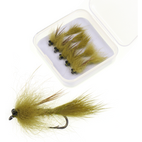 5pcs/box #10 Realistic Dragonfly Hare's Ear Wet Nymph Artificial Insect Baits Damselfly Fly Fishing Flies Trout Fishing Lures