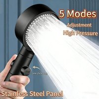 Shower Head 5 Modes Water Saving Adjustable High Pressure Showerhead Handheld Spray Hangable Bathroom Accessories Hot Selling